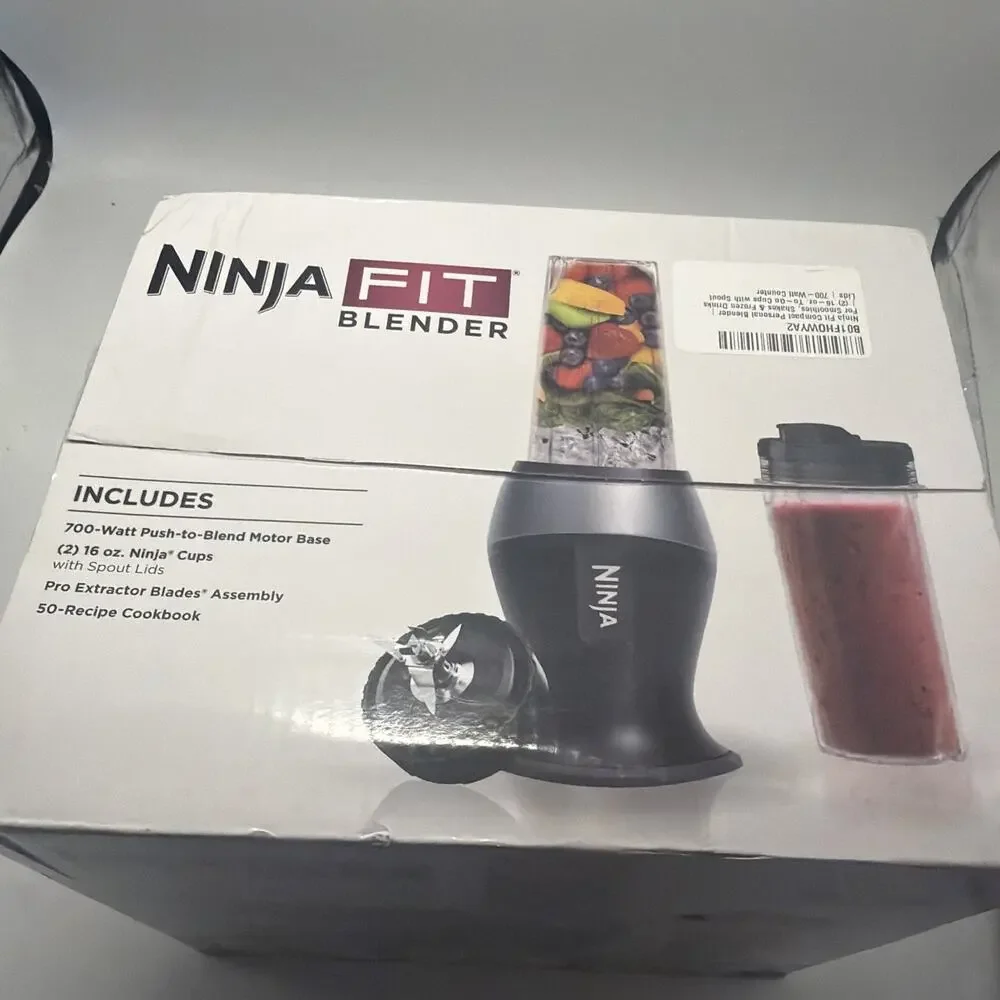 Ninja Fit Compact Personal Blender 16 oz ToGo Cups with Spout Lids